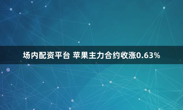 场内配资平台 苹果主力合约收涨0.63%